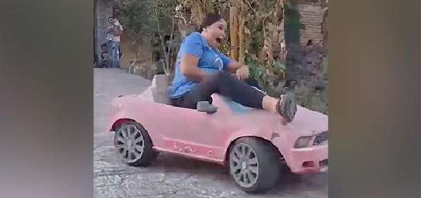 Have You Seen This? Barbie Mustang ride quickly goes awry
