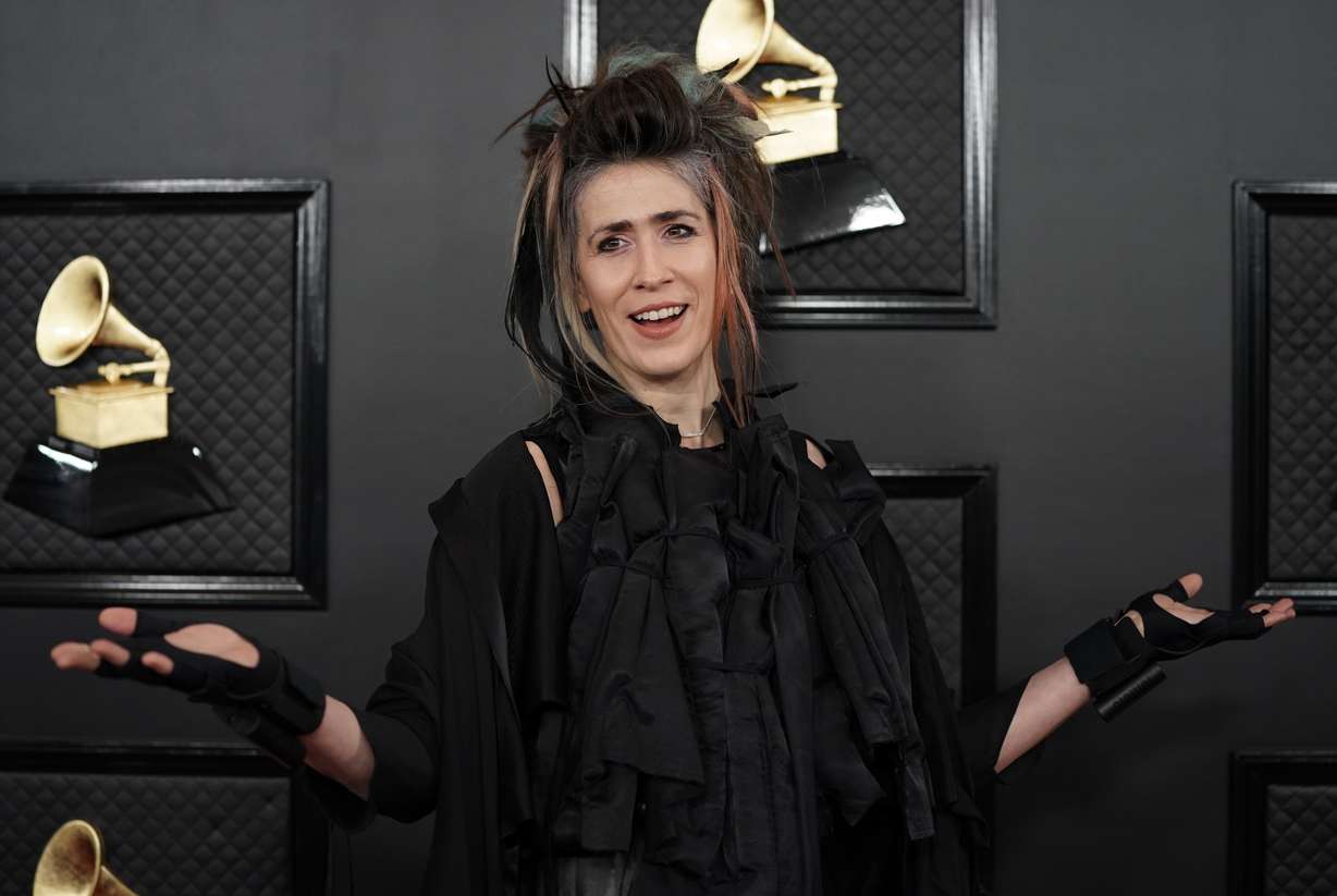 Singer Imogen Heap arrives at the 62nd Grammy Awards in Los Angeles, Calif., Jan. 26, 2020. Heap's "The Happy Song" has become an unlikely soother for babies.
