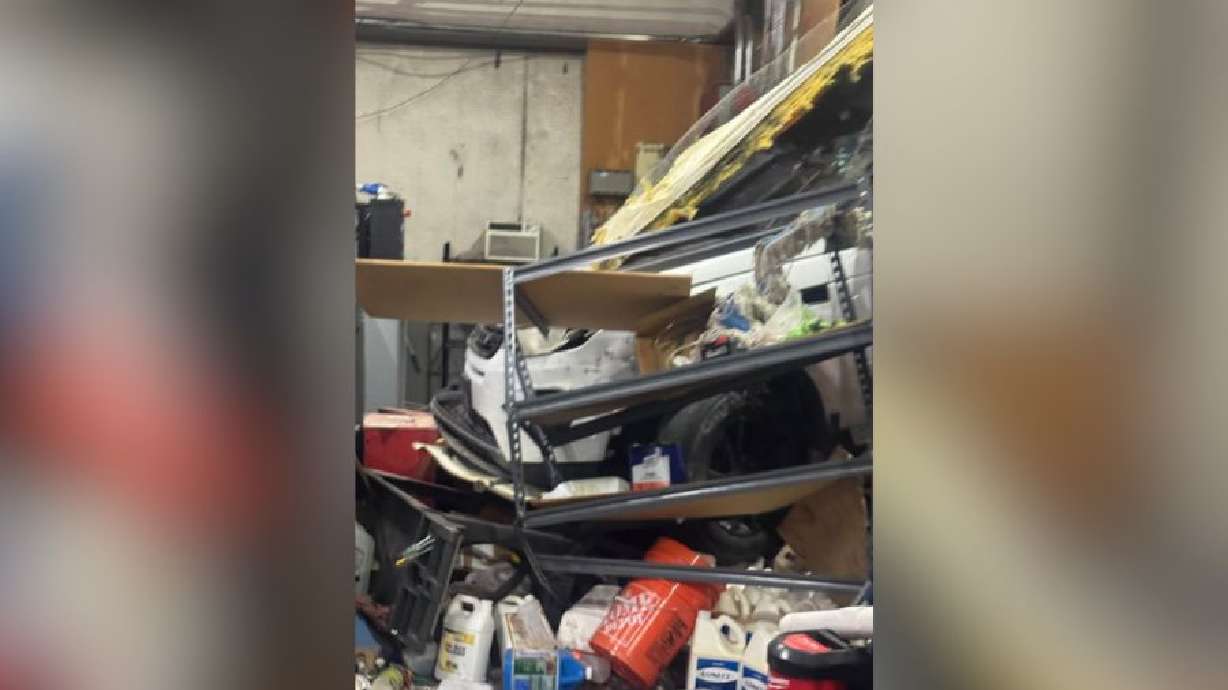 A car crashed into Cedar Bowling Center in Cedar City on Friday.