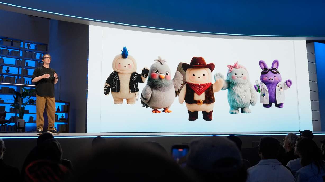 Meta CEO Mark Zuckerberg speaks during the Meta Connect conference, Wednesday, Sept. 23, in Menlo Park, Calif.