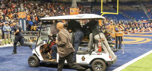 US airman who died after rappel fall at a college football game in Texas is identified