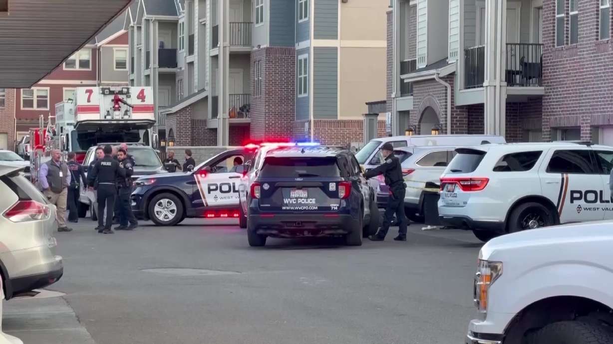Police and other first responders on the scene after three men were found inside a running van within a closed garage on Feb. 6. A judge has upheld Utah's decision to revoke Safe and Sound Services' business license months after three clients died.