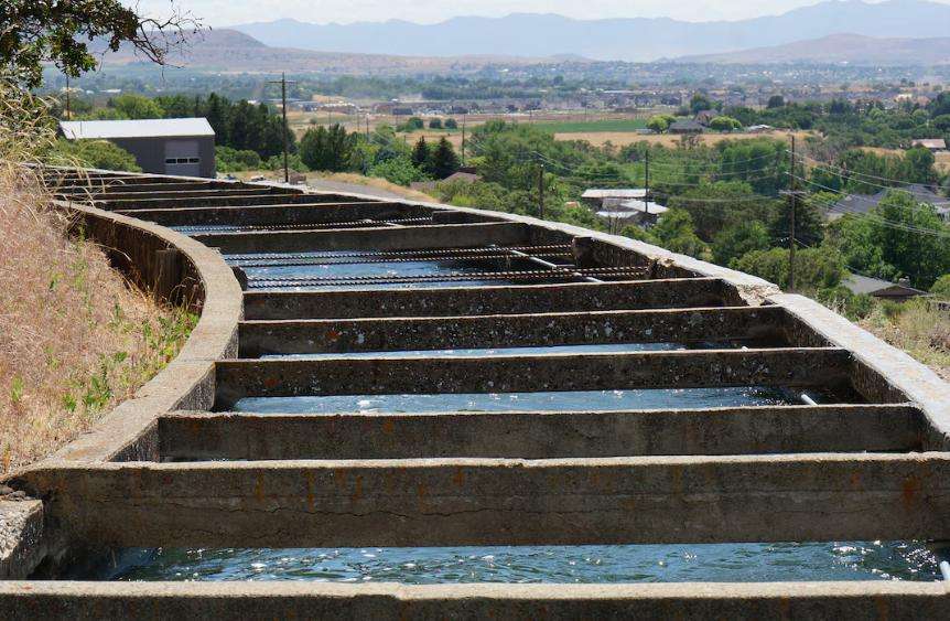 The High Line Canal transports water from Strawberry Reservoir along the south edge of Utah County on June 30.