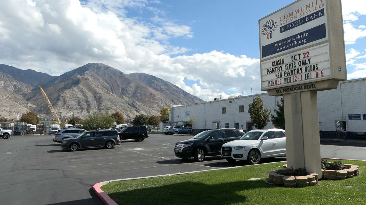 Community Action Services & Food Bank in Provo is pictured on Tuesday. Workers say they've exhausted their reserves and will need $100,000 by Oct. 30 to keep their baseline operations running.