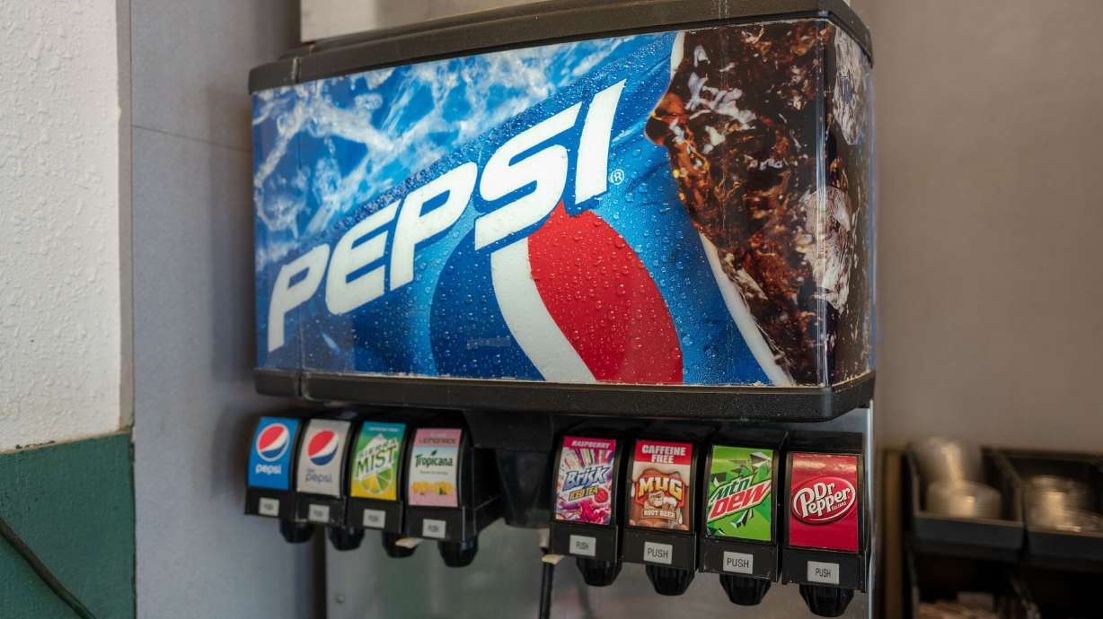 A soda fountain with PepsiCo products. Taco Bell announced on Thursday that Pepsi will remain its drinks partner for another decade.