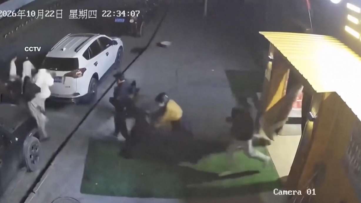 A screengrab of a video showing the 7-magnitude earthquake that hi China's Tibet region, killing 16 and injuring dozens.