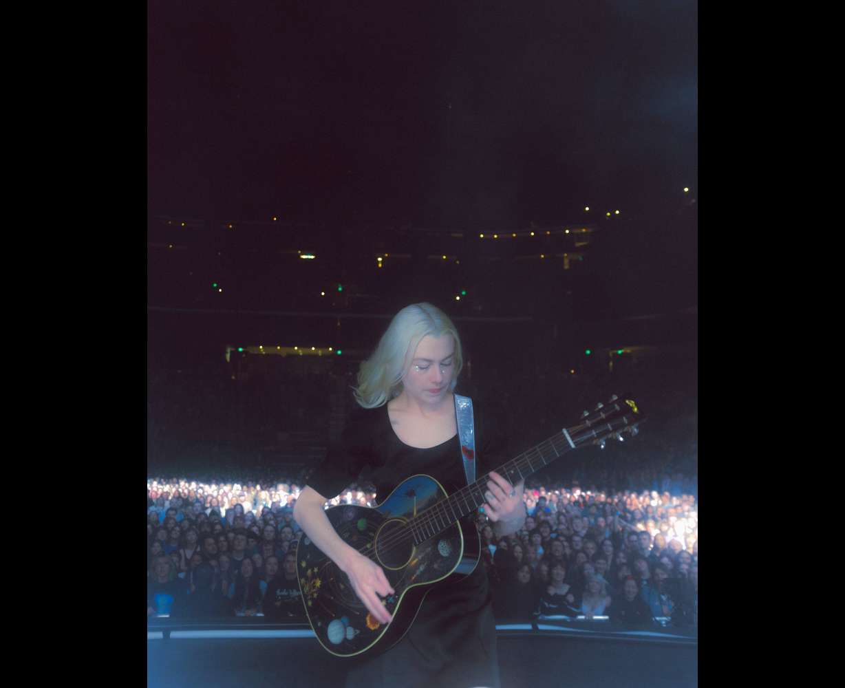 Phoebe Bridgers plays to a sold-out crowd at the Delta Center in Salt Lake City on Wednesday. The show is a no-phones concert and is part of her "Lost Weekend" tour.