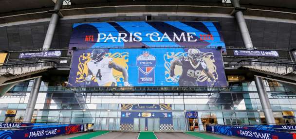 The stadium hosting Sunday's NFL game in Paris has seen much sporting drama but also a terror attack