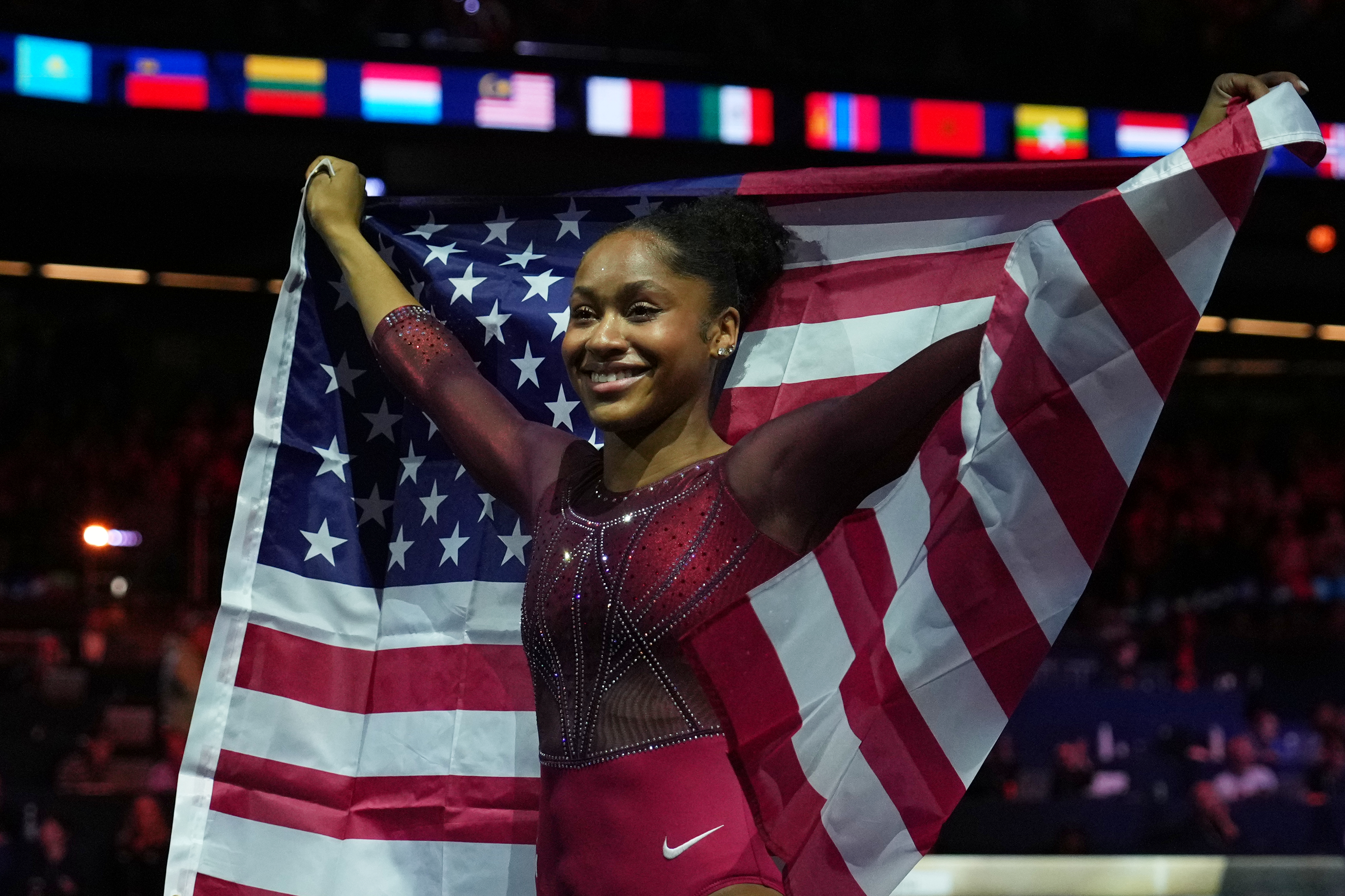 American gymnast Skye Blakely's long road to the top ends with gold at the world championships
