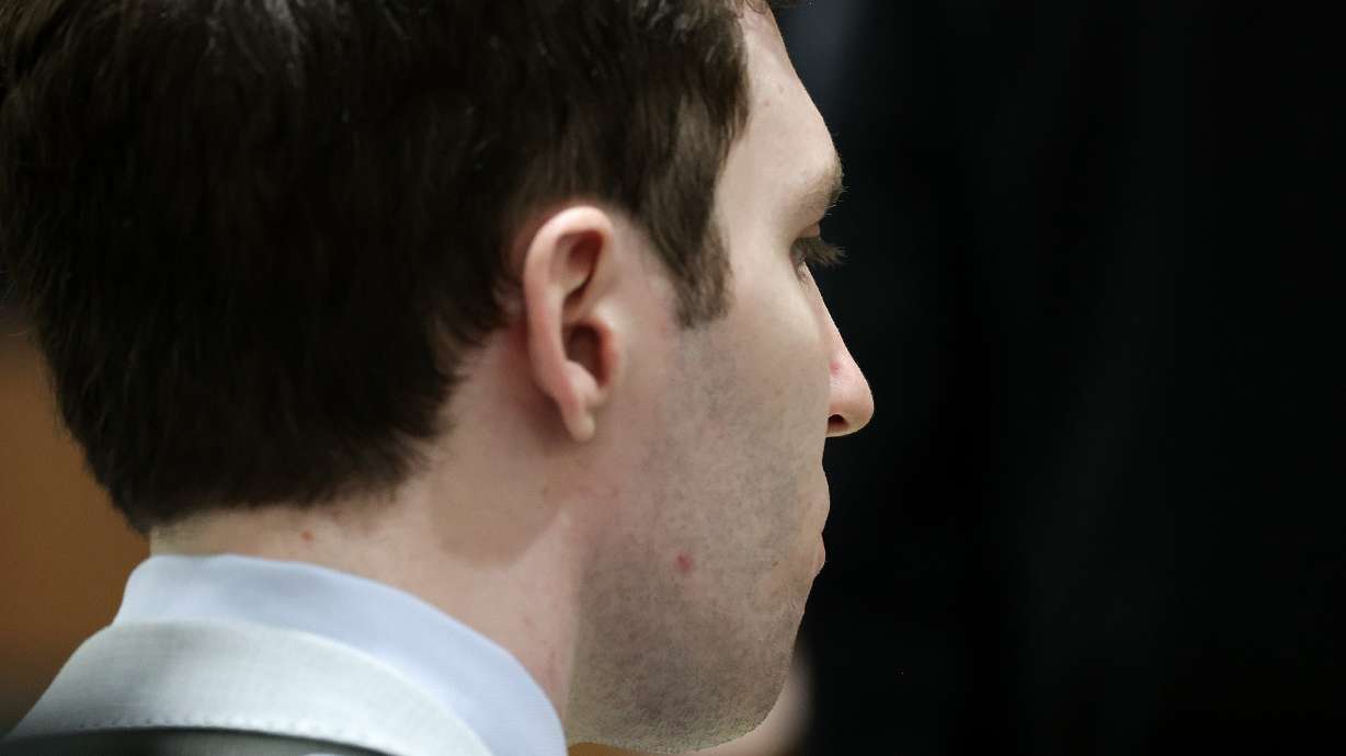 Tyler James Robinson, 23, charged with aggravated murder in the Sept. 10, 2025, fatal shooting of Charlie Kirk at Utah Valley University, appears at a pretrial hearing in 4th District Court in Provo on Friday.
