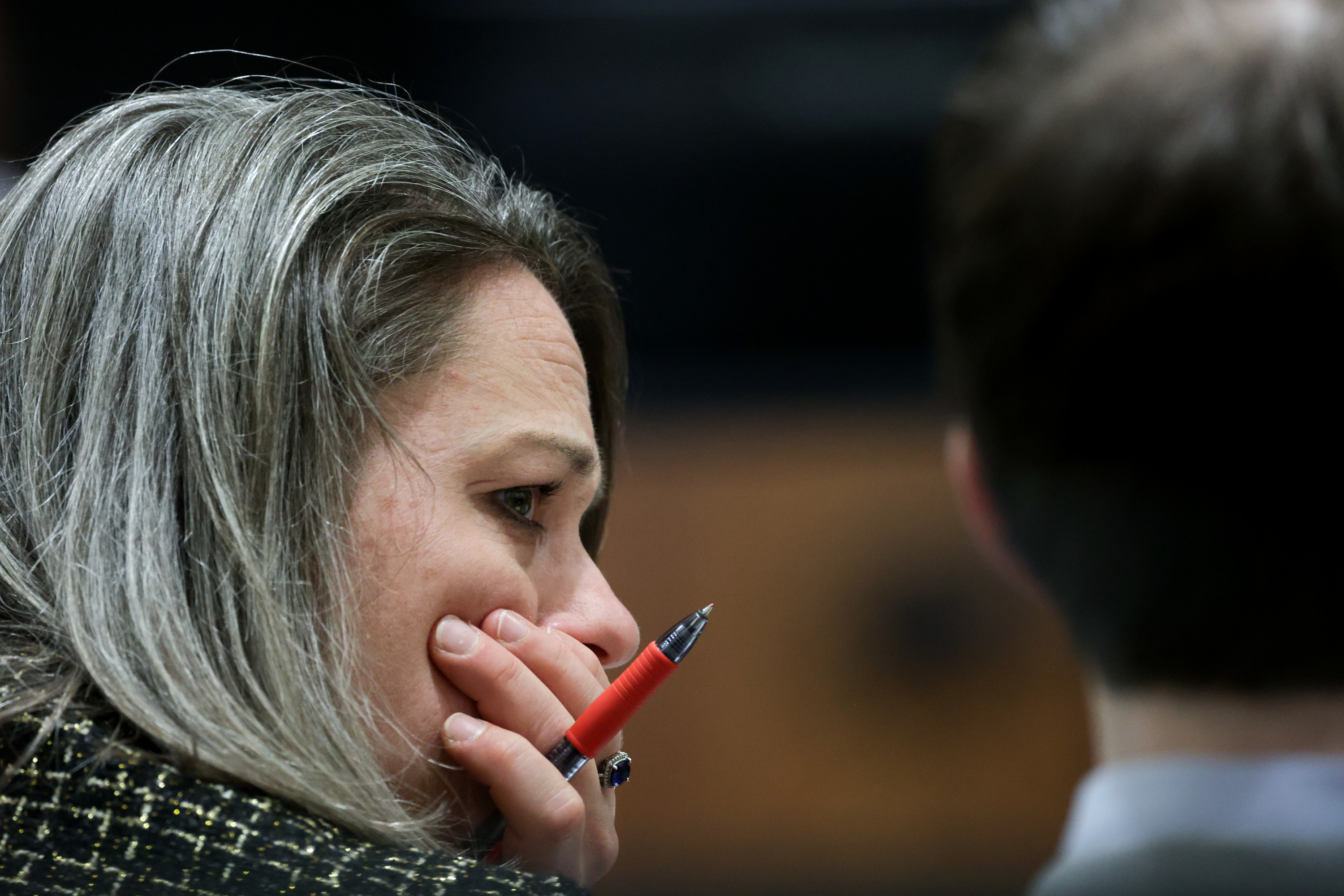 Defense attorney Staci Visser attends a pretrial hearing for Tyler James Robinson, 23, who is charged with aggravated murder and six other counts in the Sept. 10, 2025, fatal shooting of conservative commentator Charlie Kirk at Utah Valley University, in 4th District Court, Friday, Oct. 23, 2026, in Provo, Utah.