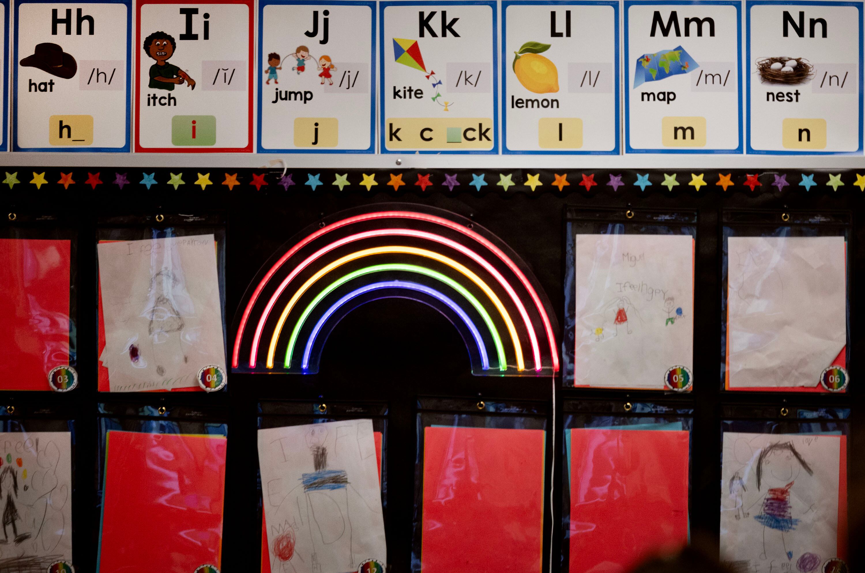A bulletin board at Copper Hills Elementary School in Magna is pictured on May 28. The number of students in K-12 schools in Utah is declining.