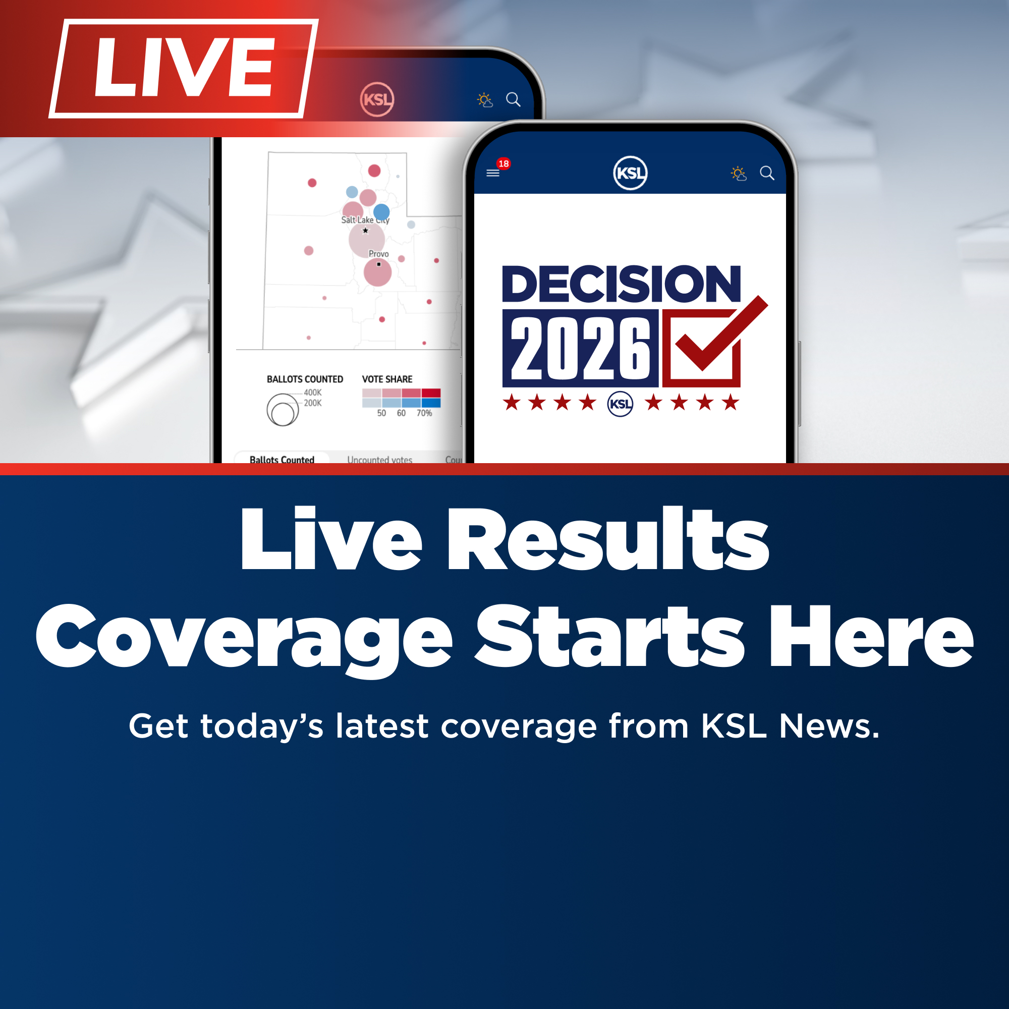 Follow along with KSL on Election Day 2026