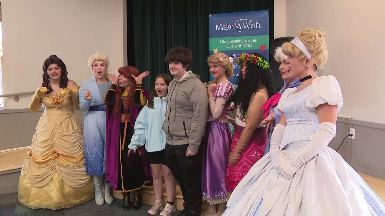People participate in the annual Make-A-Wish Utah Halloween party at the Kahlert Foundation Wishing Place in Murray, Friday. The annual event created a Disney-inspired afternoon for children with critical illnesses and their families.