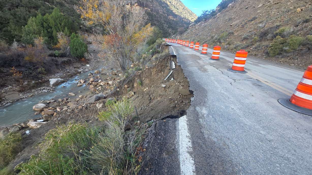 A portion of state Route 29 in Emery County was closed late Friday after flooding caused the road to collapse. The road is expected to stay closed for at least a week while repairs are underway.