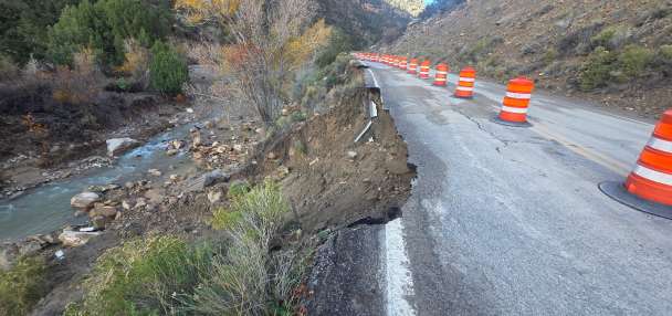 Portion of state Route 29 in Emery County closed due to road collapse