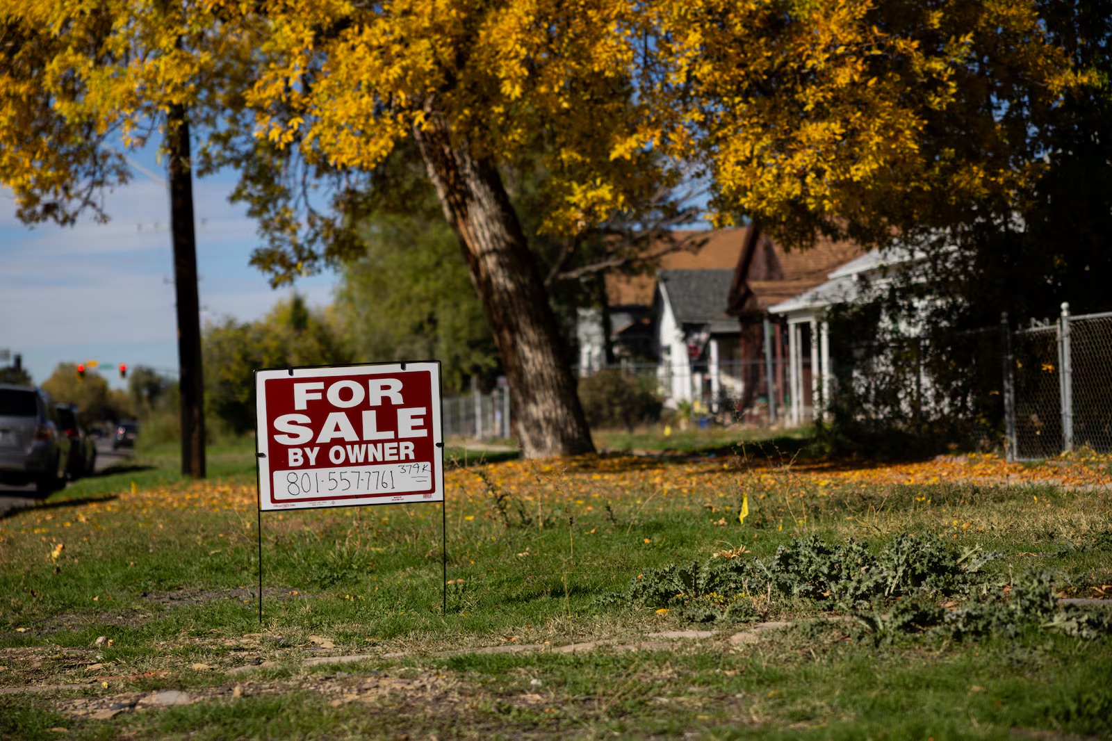 A sign for a house for sale in the Fairpark neighborhood in Salt Lake City on Wednesday. Pending U.S. home sales are at a new low.