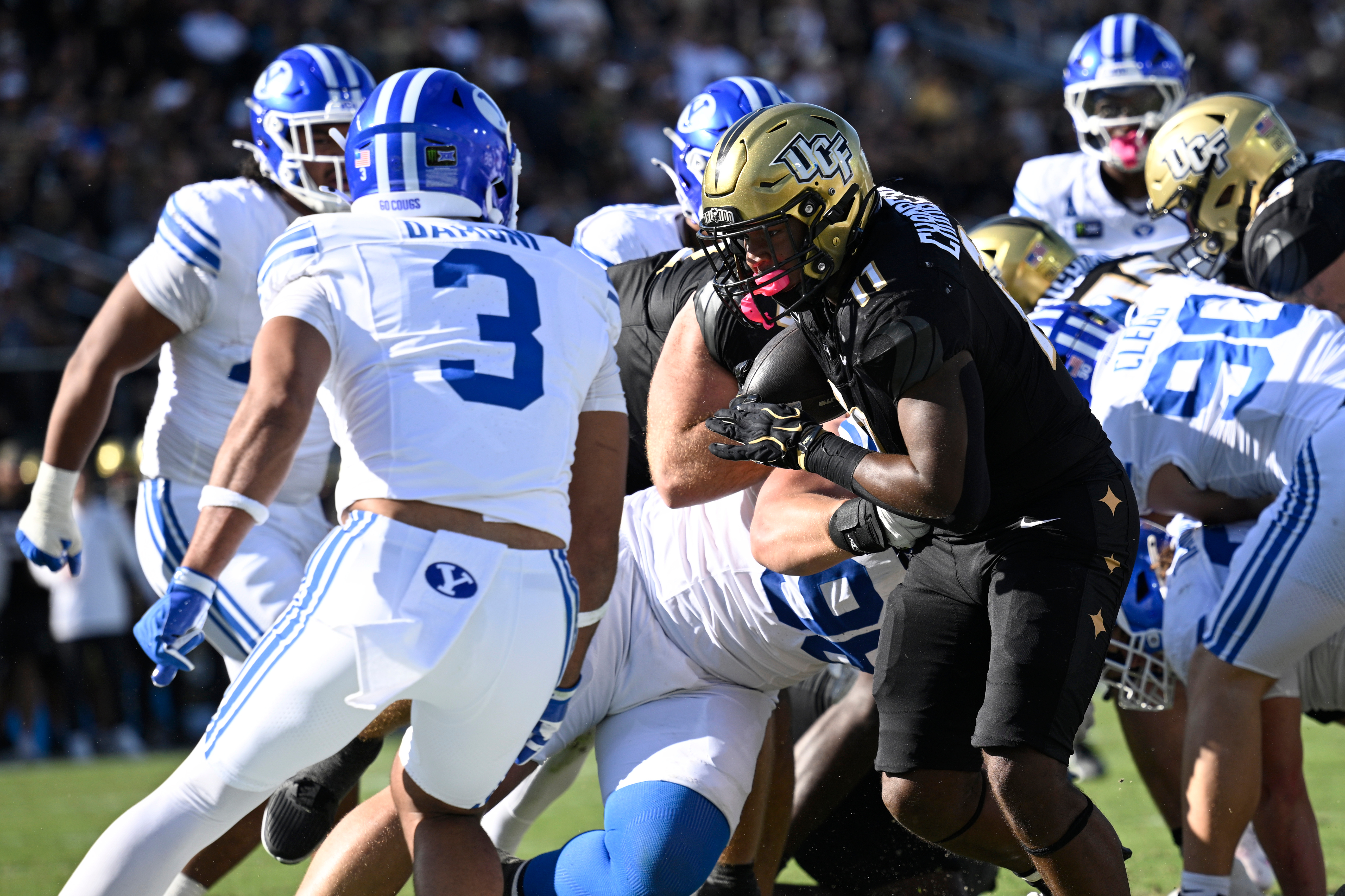 UCF stuns No. 2 BYU 39-31 in double overtime thriller