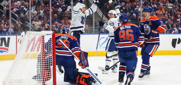 Nylander scores twice to reach 300 NHL goals as Maple Leafs rout Oilers 7-2