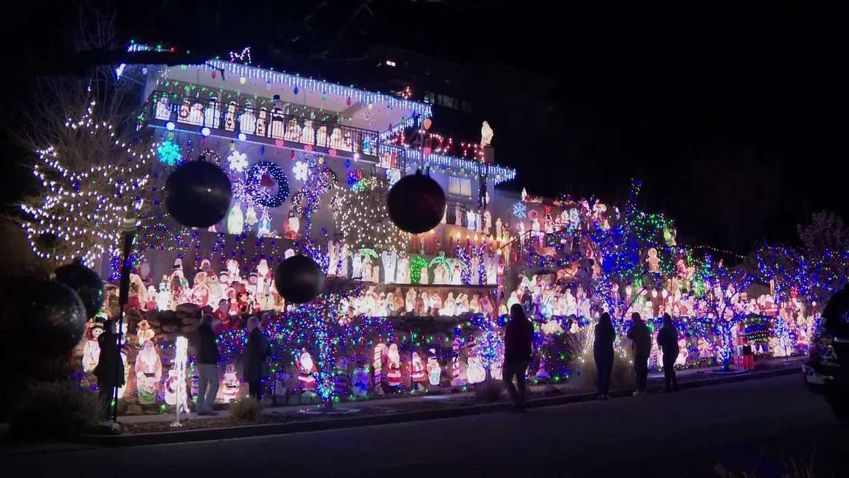 Forrest Nunley's "Christmas house" in the Avenues neighborhood of Salt Lake City in 2023. Nunley said Saturday the tradition is coming to an end due to his health challenges.