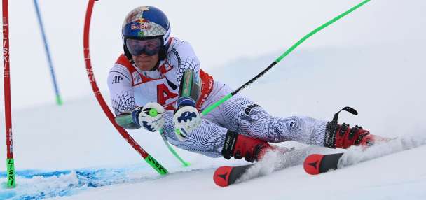 Brazil's Olympic ski champion Pinheiro Braathen poised for win with 1st-run lead at season opener