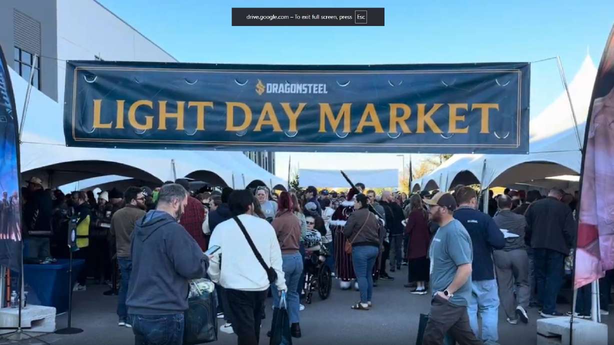 Thousands of people gathered to attend Dragonsteel's first in-person Light Day Market held in Pleasant Grove on Saturday.