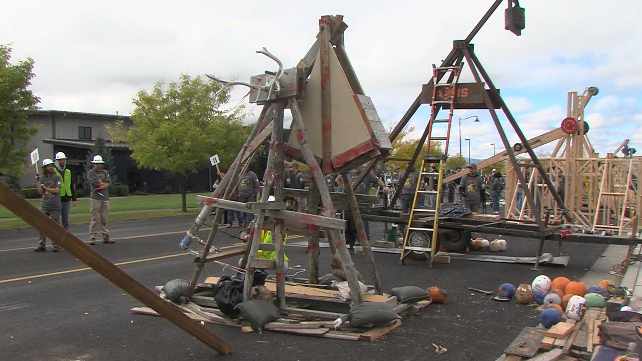 Thousands attend USU's annual pumpkin toss competition