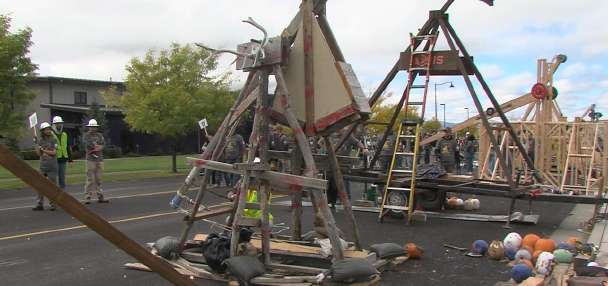 Thousands attend USU's annual pumpkin toss competition