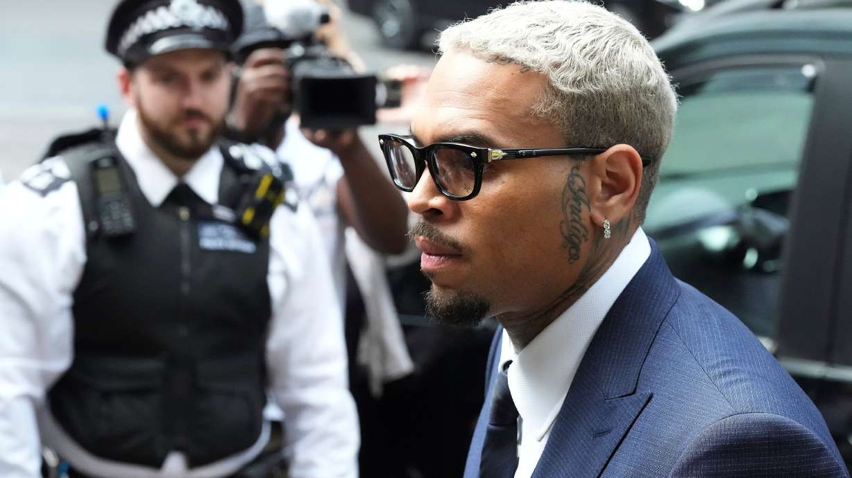 R&B singer Chris Brown arrives at Southwark Crown Court to attend a plea hearing in London on June 20, 2025. Brown has avoided prison time for beating a music producer with a tequila bottle at a London nightclub three years ago.