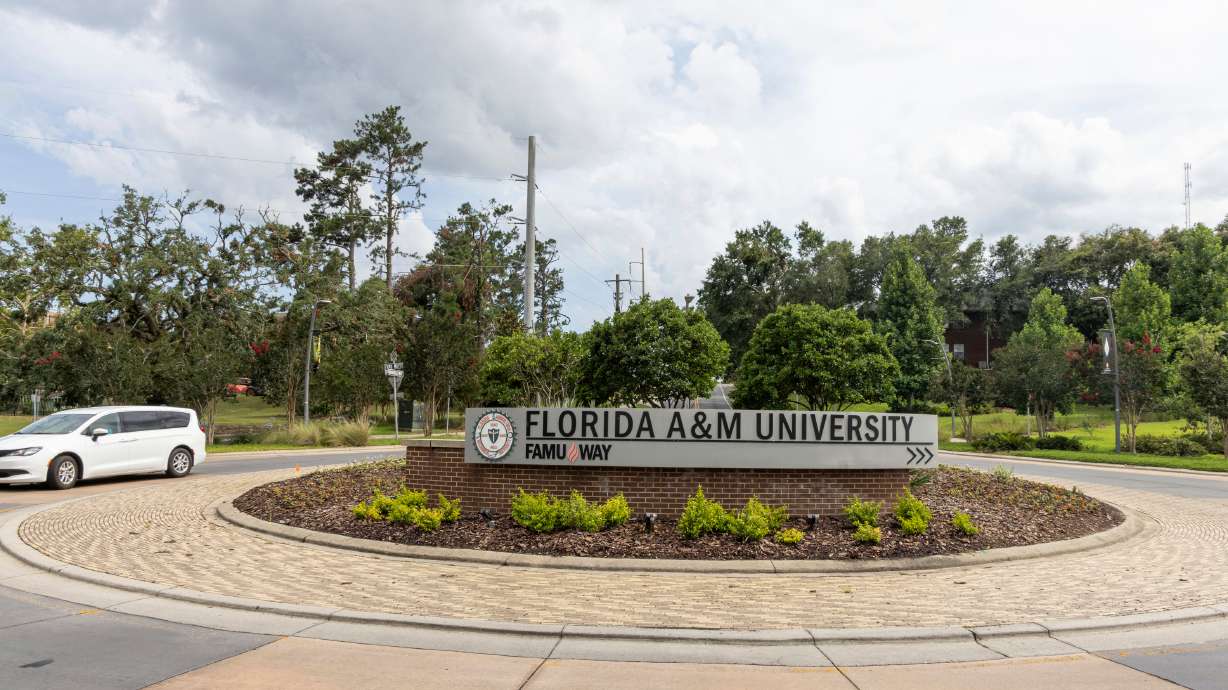 FILE - The roundabout at FAMU Way is seen on the Florida A&M University campus in Tallahassee, Fla., Thursday, June 6, 2024.