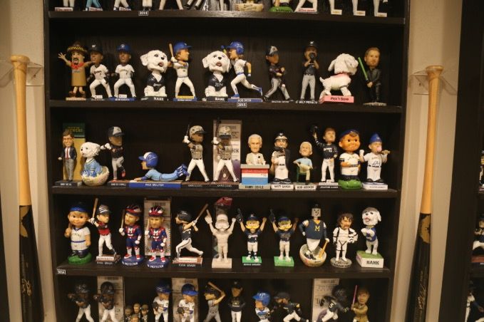A Brewers fan has collected all 330 stadium bobblehead giveaways. 326 are autographed