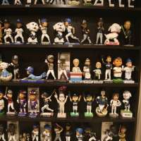 A Brewers fan has collected all 330 stadium bobblehead giveaways. 326 are autographed