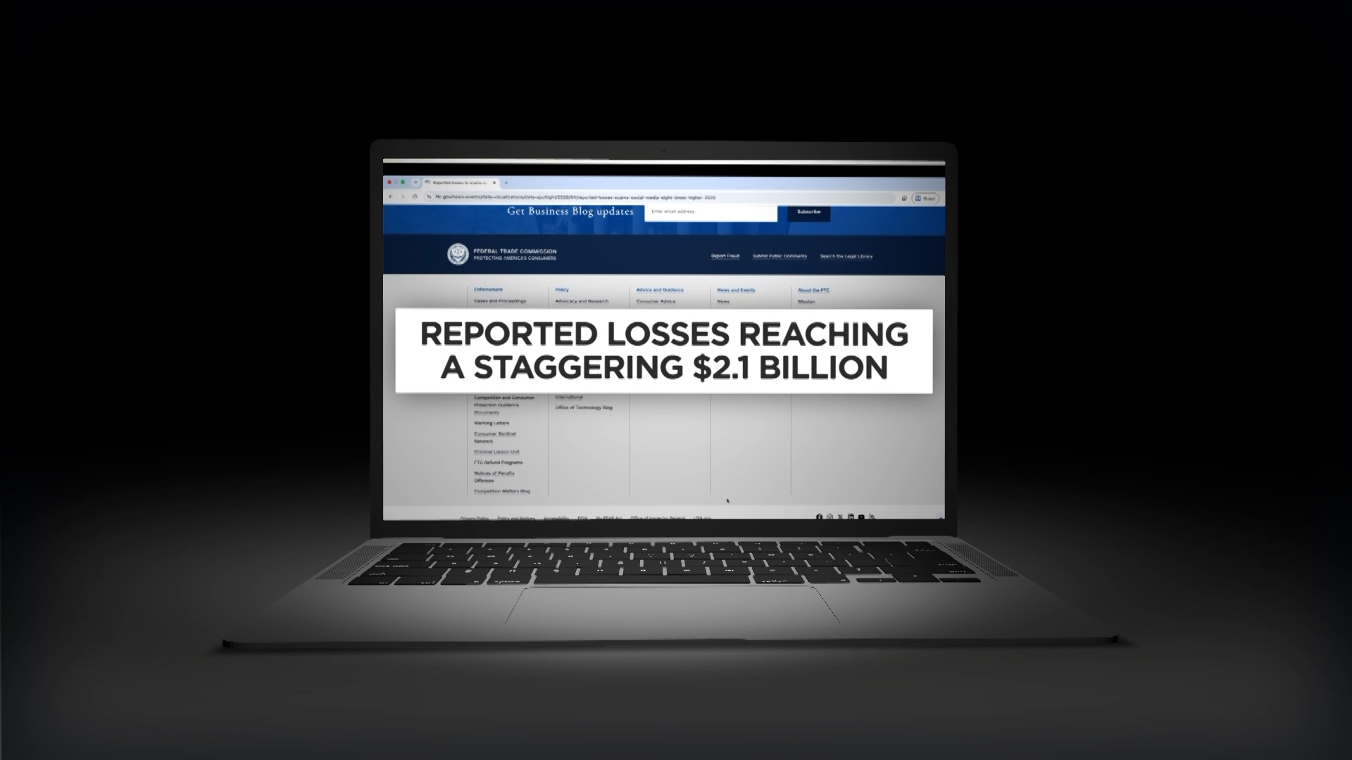 The Federal Trade Commission reports that consumers lost $2.1 billion to scams originating on social media in 2025.