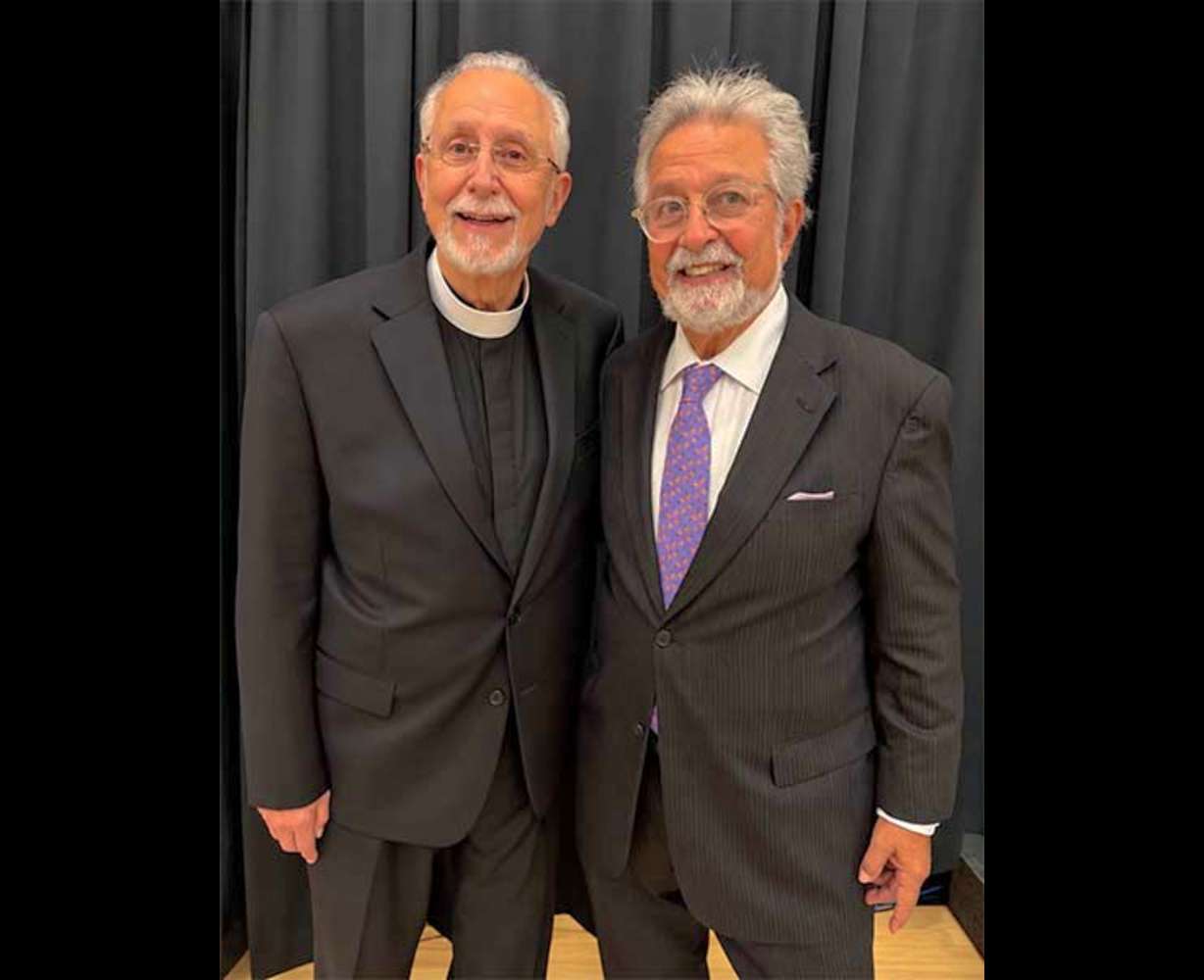 Father Constantine Zozos, left, with his brother.