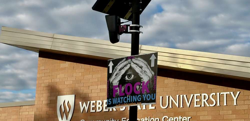 Weber County man arrested after allegedly placing signage identifying license plate readers