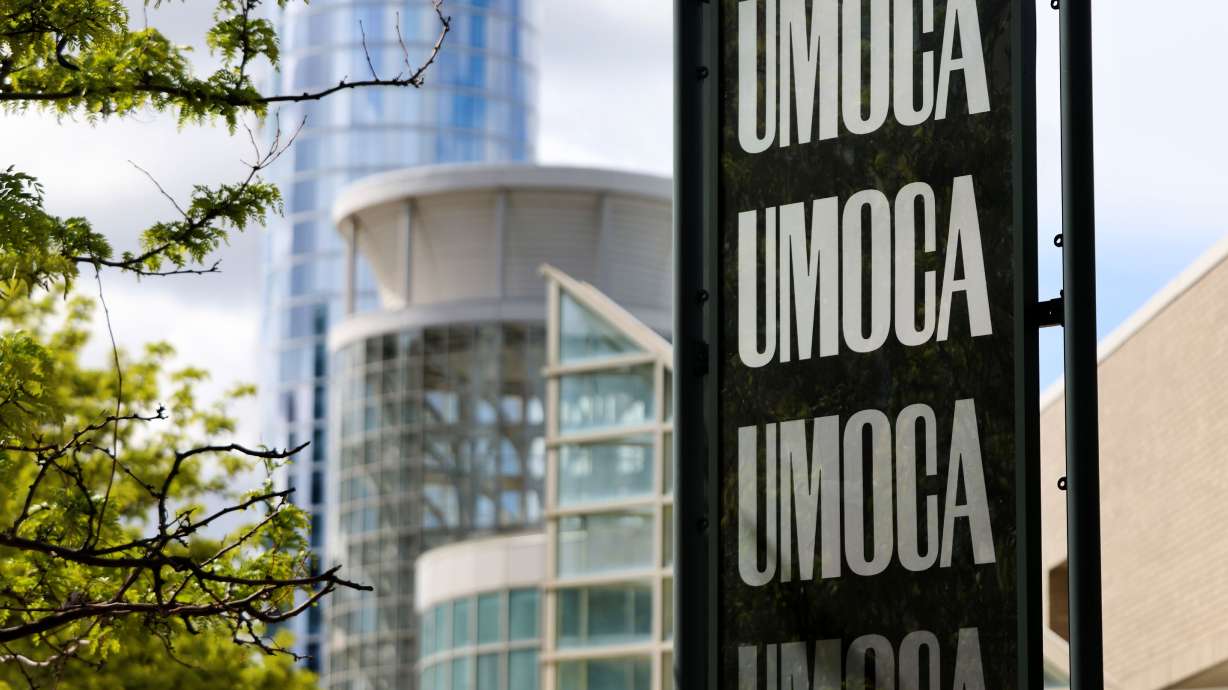 The Utah Museum of Contemporary Art and the Salt Palace Convention Center in Salt Lake City on May 8, 2024. It is asking for local artists' work in preparation for demolishing the building that has served as its gallery since 1979.