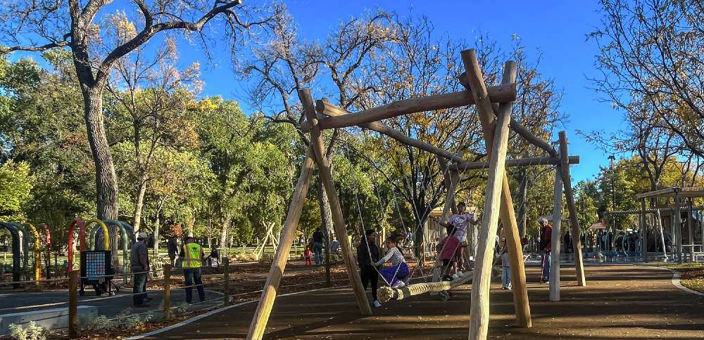 Liberty Park's century-old playground gets a revamp — and a new squirrelly new mascot