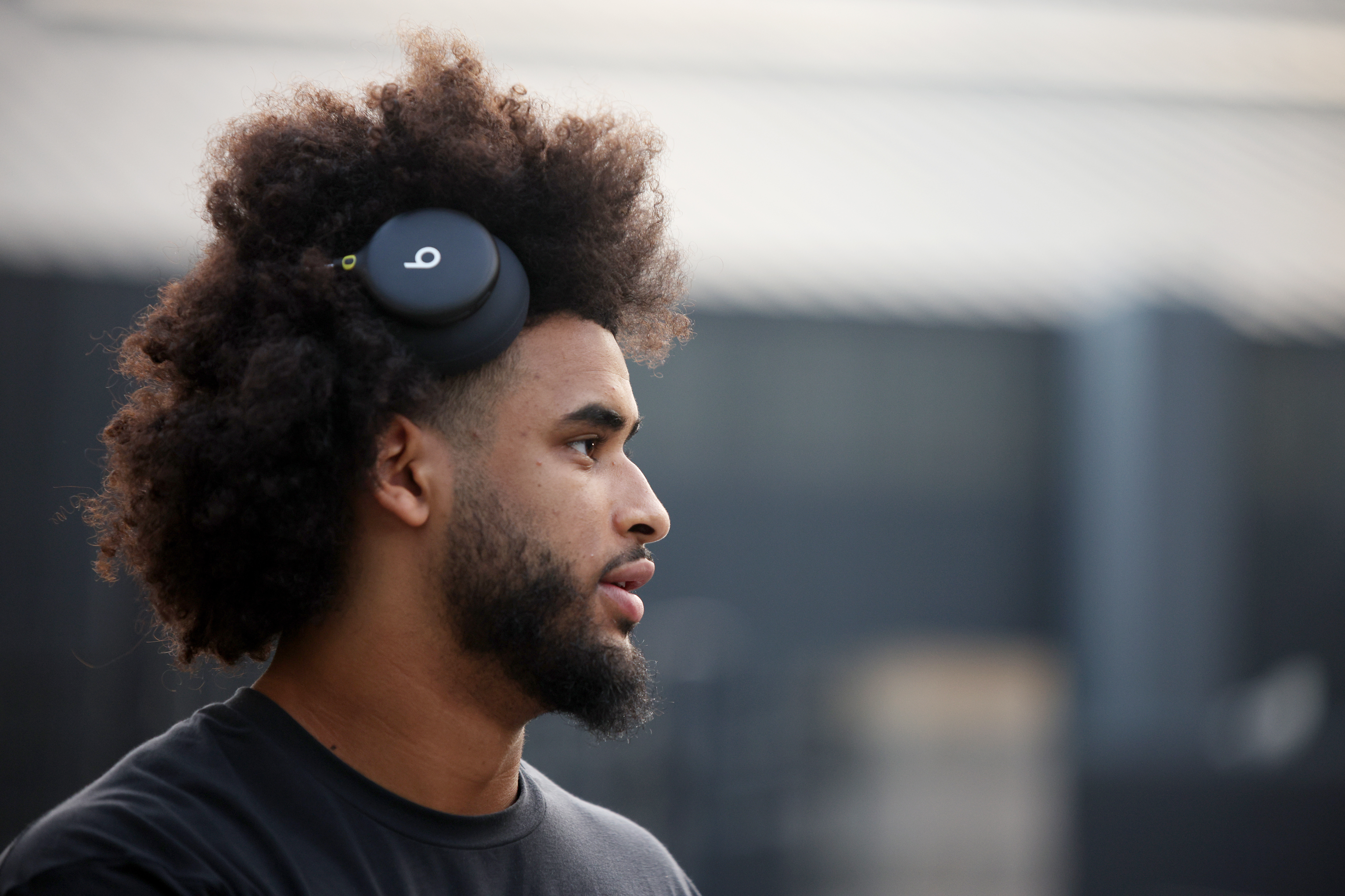 Oregon quarterback Dante Moore (5) looks on before an NCAA college football game against Nebraska, Saturday, Oct. 17, 2026, in Eugene, Ore. 