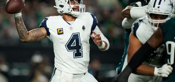 Dak Prescott throws 3 TD passes, Javonte Williams runs for 155 yards as Cowboys beat Eagles 38-21