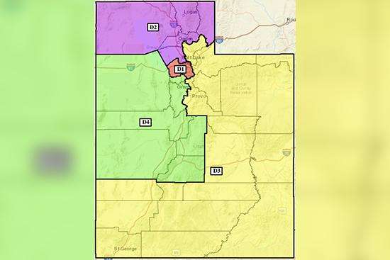 Third District Judge Dianna Gibson picked this map drawn by plaintiffs in the redistricting lawsuit challenging Utah’s 2021 congressional district map to be used for the state’s 2026 elections.