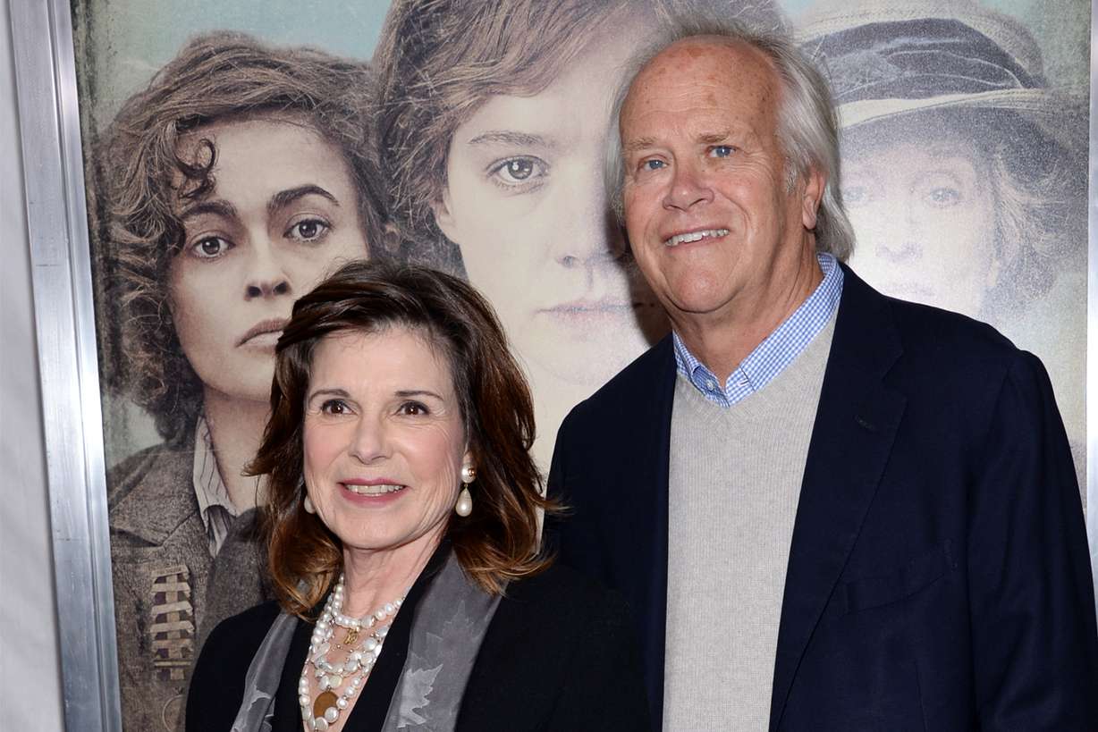 Susan Saint James, left, and Dick Ebersol attend the premiere of "Suffragette" in New York on Oct. 12, 2015.