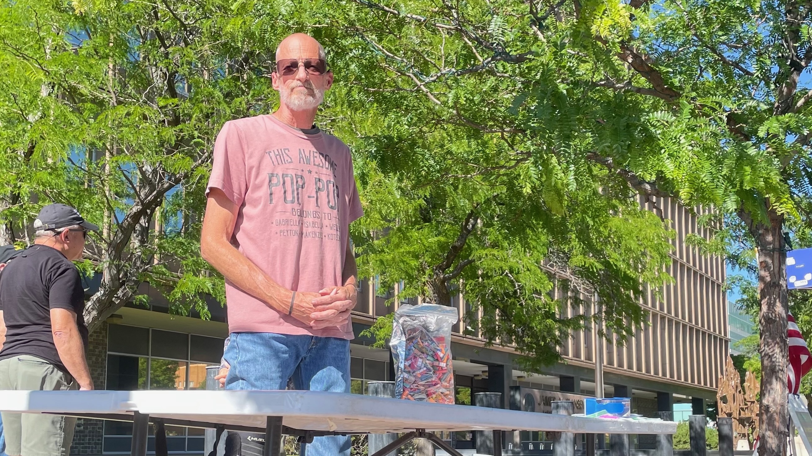 'First Amendment right': Man plans to fight charge for placing sign identifying license-plate reader