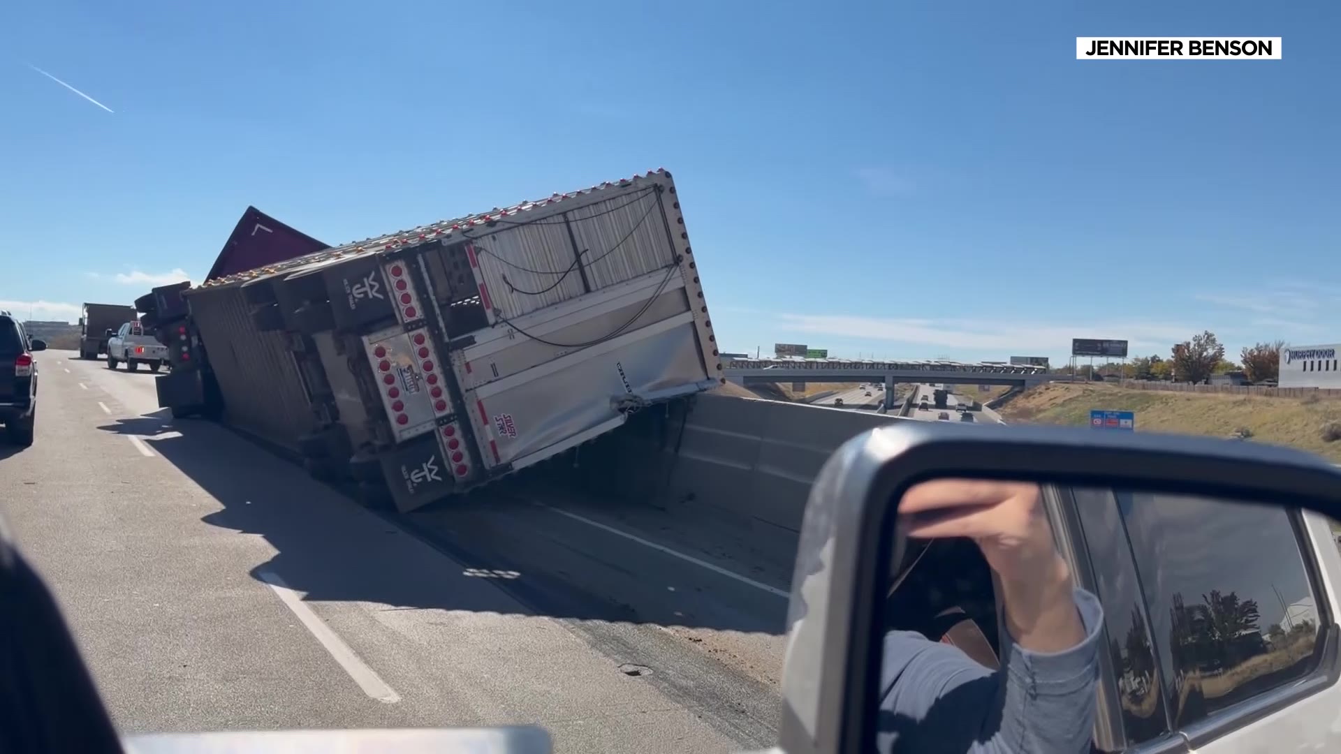 Cattle hauler overturns on I-84 in Weber County, causes delays