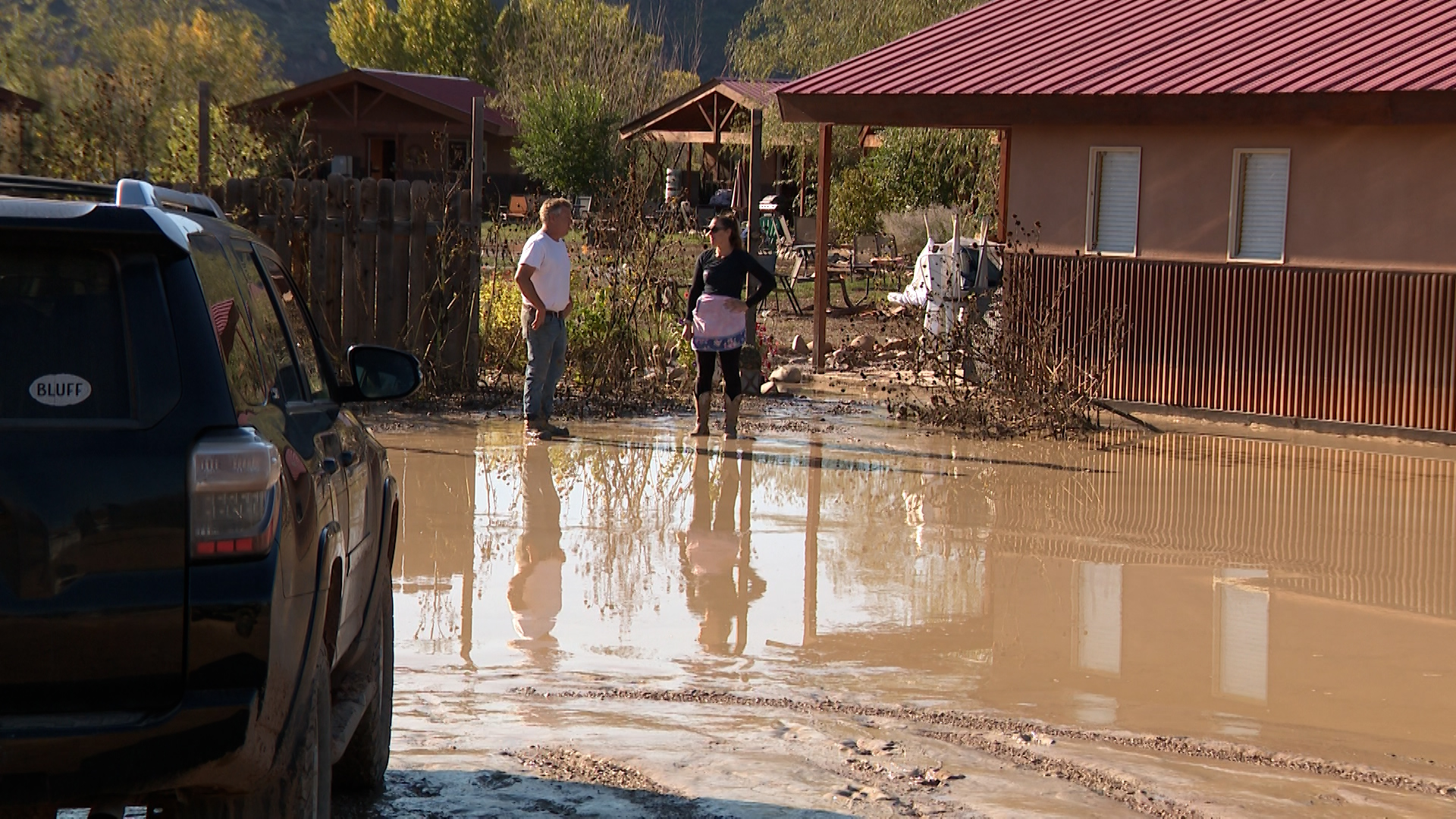 Bluff Gardens is one of several businesses in Bluff with flood damage.
