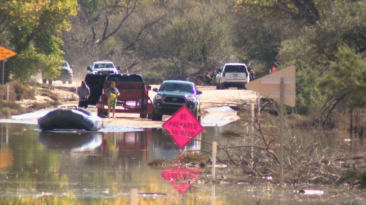 State Route 162 is closed due to high water. As water from the San Juan River recedes, people in San Juan County are dealing with damaged homes, flooded businesses and a recovery they worry they cannot manage alone.