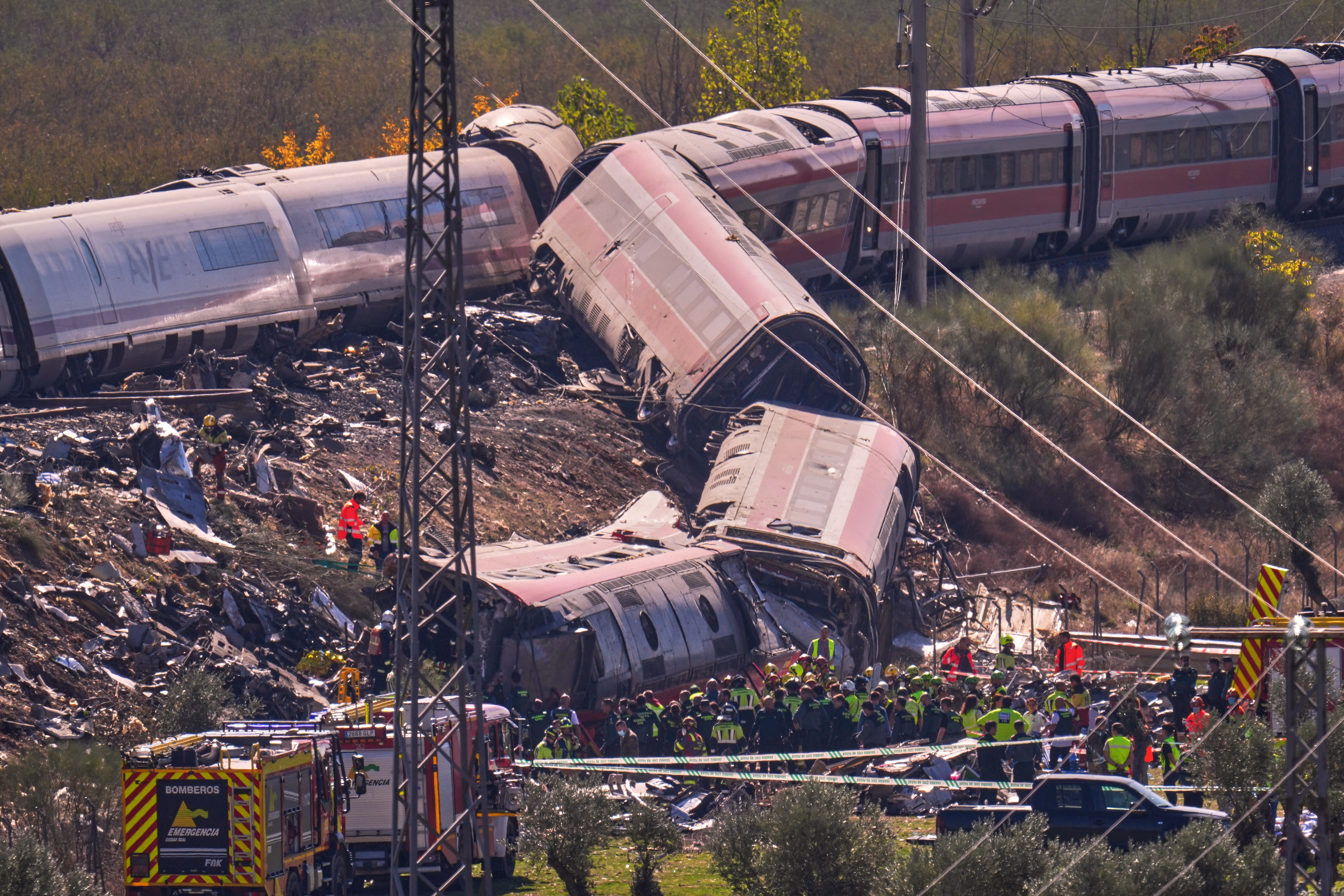 High-speed train collision kills at least 68 in Spain's 2nd deadly rail crash this year