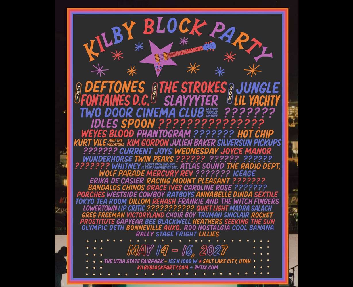 The lineup for the 2027 Kilby Block Party.