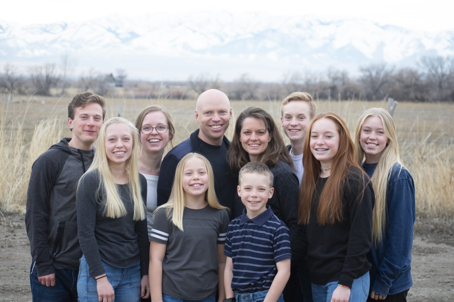 Dalton Gibbs, center front, is pictured with his family. He spoke at the sentencing on Wednesday for the man who hit his son, causing the 9-year-old's death.