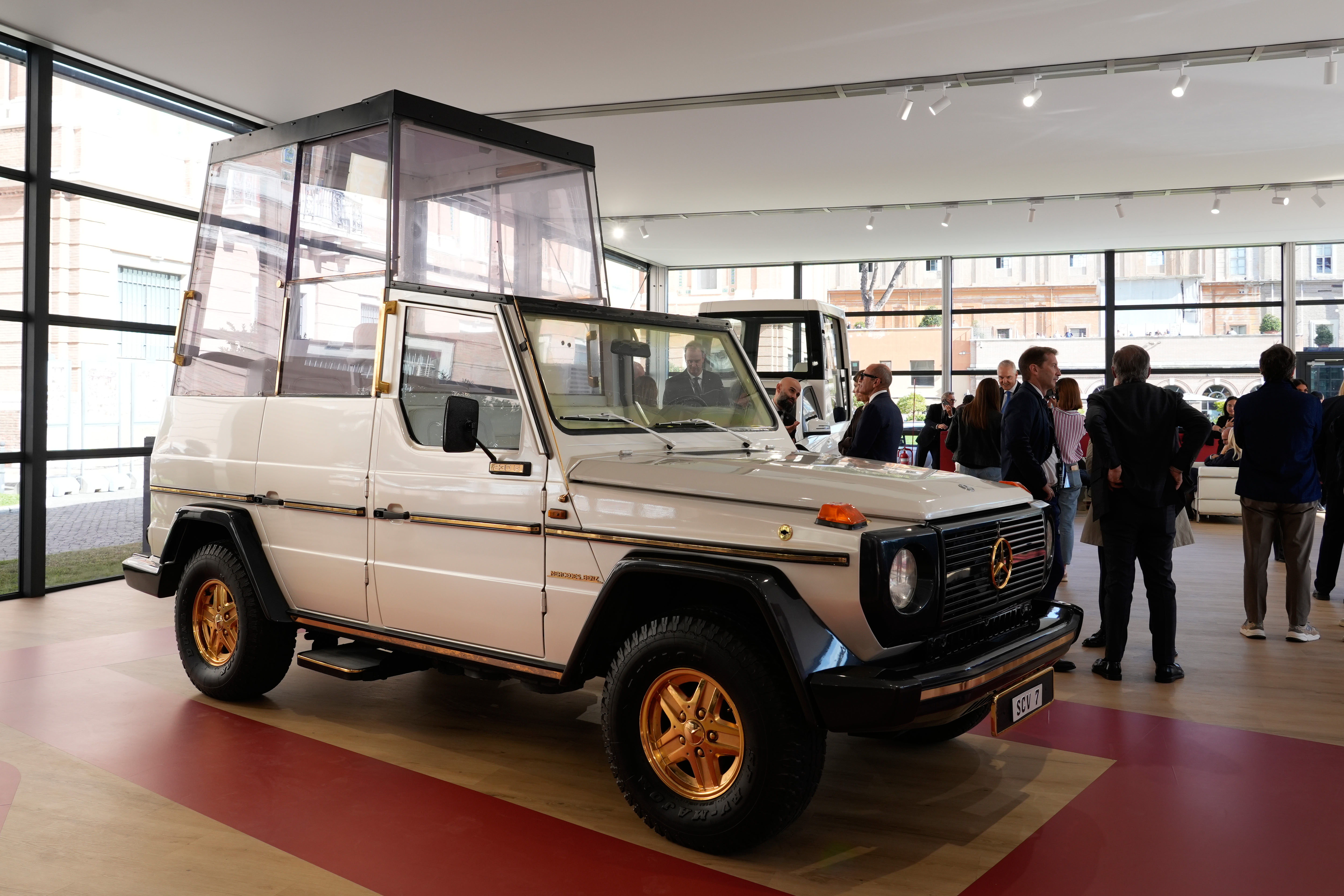 Popemobile exhibition unveiled at the Vatican featuring the vehicle used since 1930
