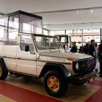 Popemobile exhibition unveiled at the Vatican featuring the vehicle used since 1930